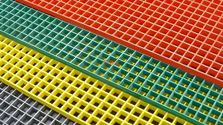 FRP fiberglass grating colours green yellow grey red
